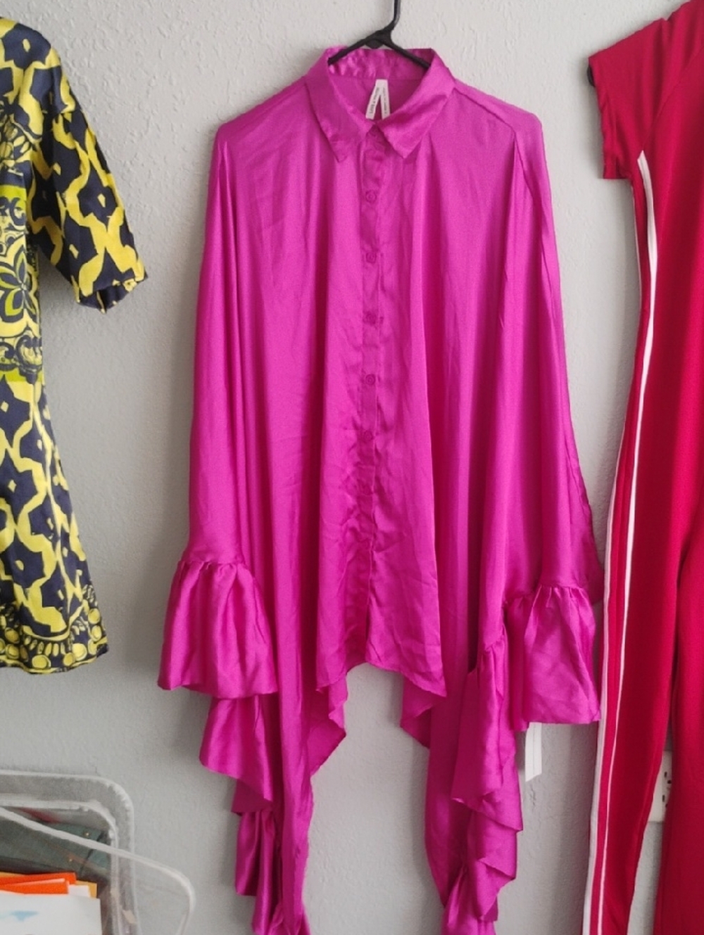 Live 4 Truth Hot Pink Satin Blouse
